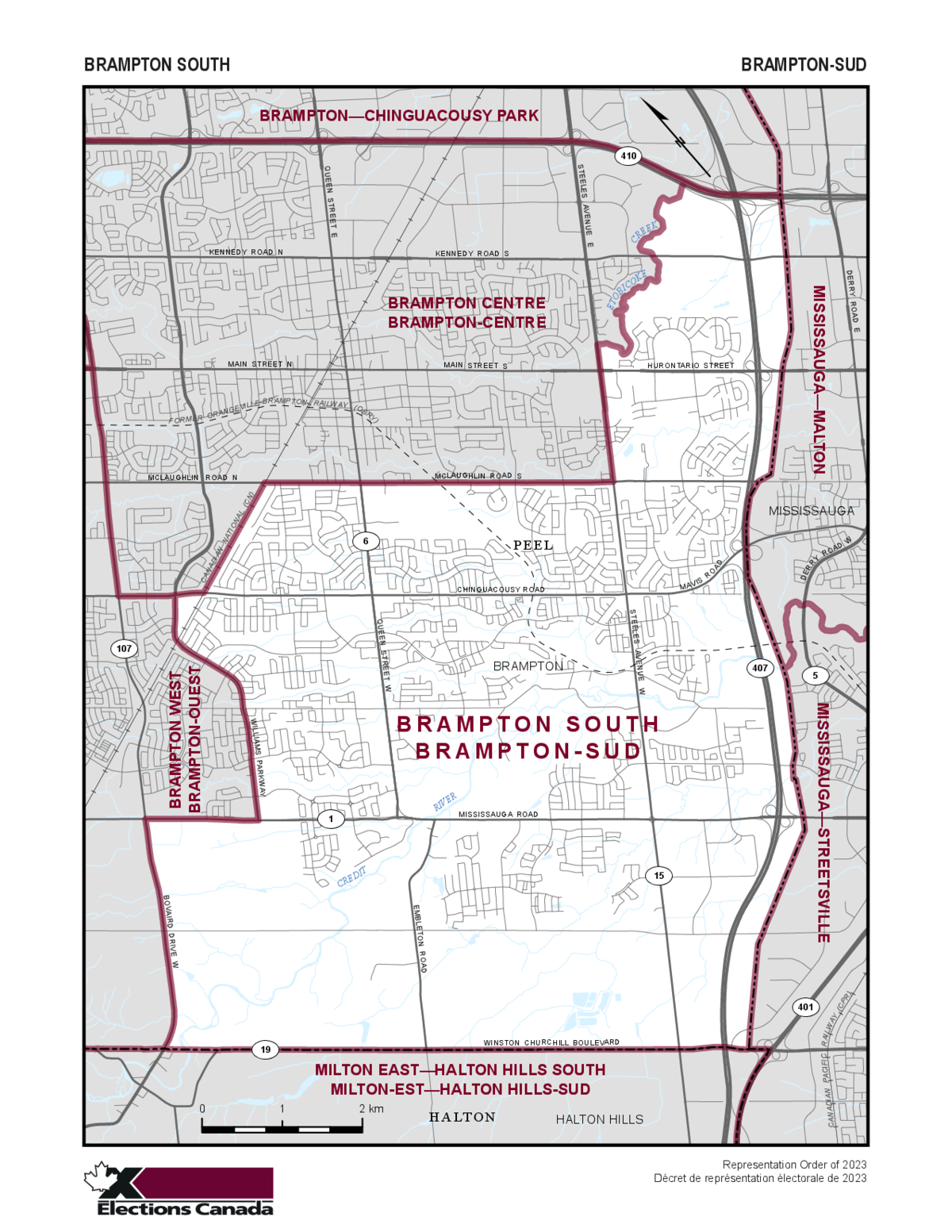 Bowmanville-Oshawa North federal riding map