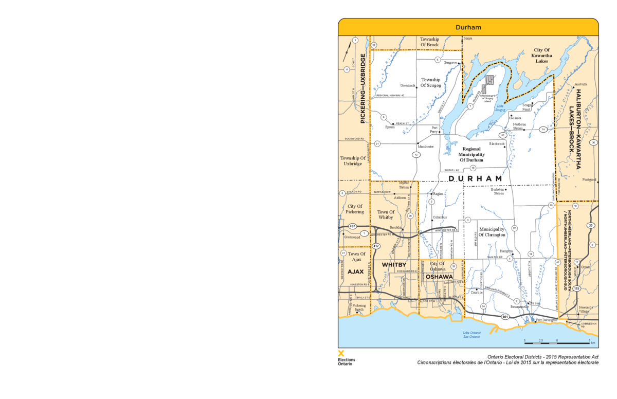 Durham riding map